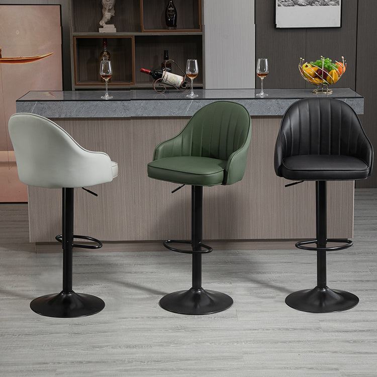 Modern Rotatable Liftable Counter Stool Steel Household Bar Stool with Cushion