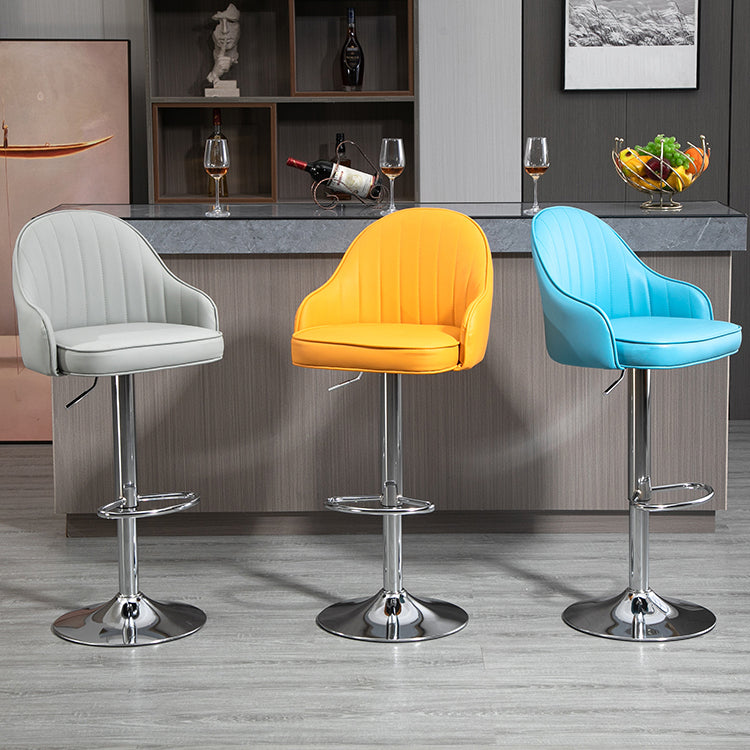 Modern Rotatable Liftable Counter Stool Steel Household Bar Stool with Cushion