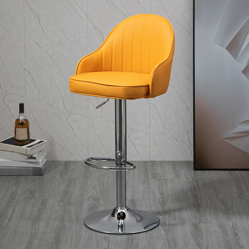 Modern Rotatable Liftable Counter Stool Steel Household Bar Stool with Cushion