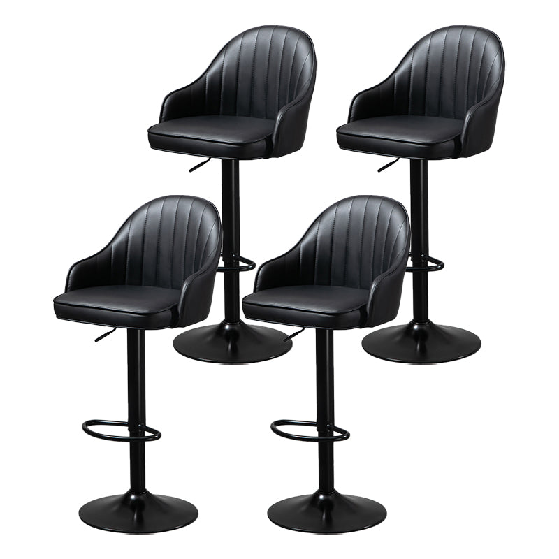 Modern Rotatable Liftable Counter Stool Steel Household Bar Stool with Cushion