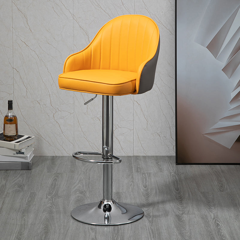 Modern Rotatable Liftable Counter Stool Steel Household Bar Stool with Cushion
