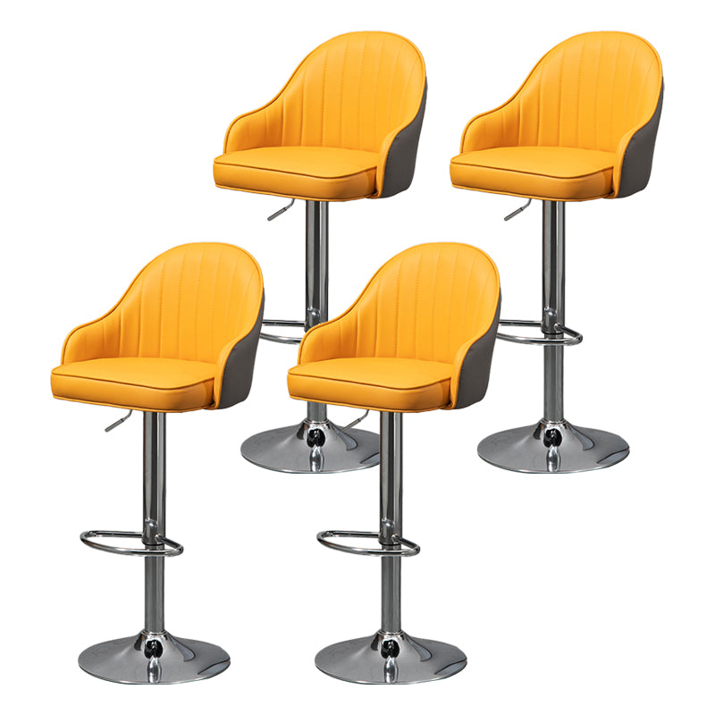 Modern Rotatable Liftable Counter Stool Steel Household Bar Stool with Cushion