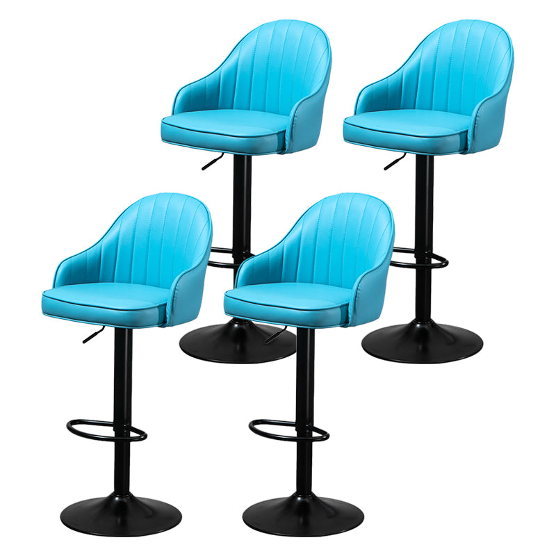 Modern Rotatable Liftable Counter Stool Steel Household Bar Stool with Cushion