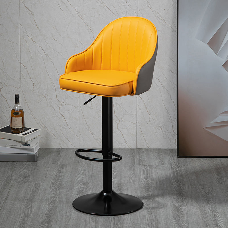 Modern Rotatable Liftable Counter Stool Steel Household Bar Stool with Cushion