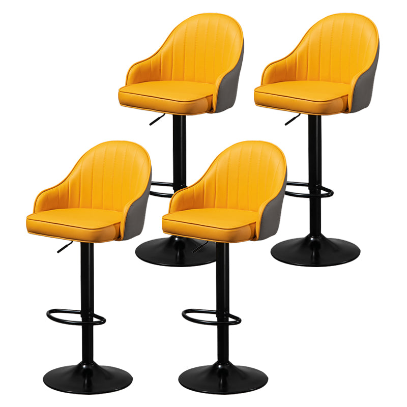 Modern Rotatable Liftable Counter Stool Steel Household Bar Stool with Cushion