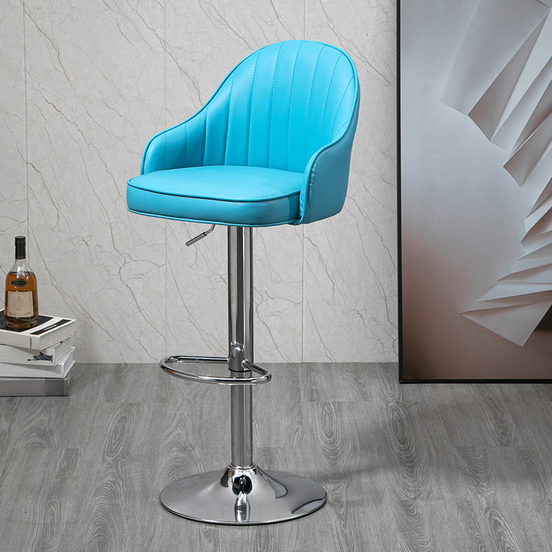 Modern Rotatable Liftable Counter Stool Steel Household Bar Stool with Cushion