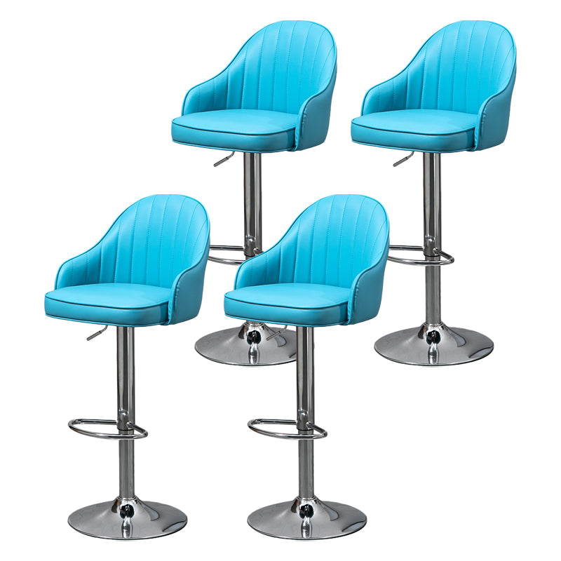 Modern Rotatable Liftable Counter Stool Steel Household Bar Stool with Cushion