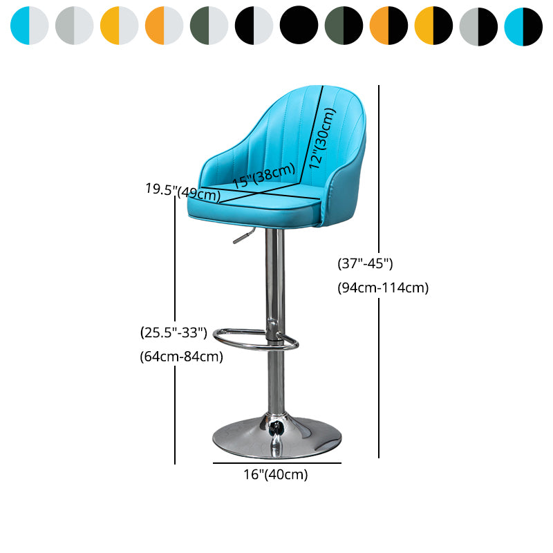 Modern Rotatable Liftable Counter Stool Steel Household Bar Stool with Cushion