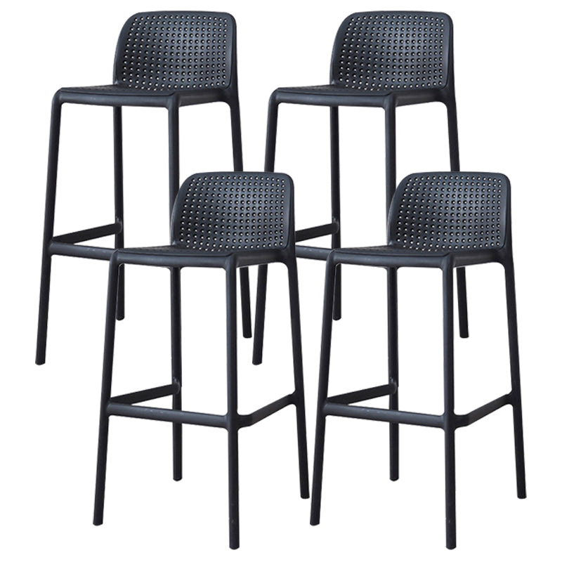 Nordic Macron Barhocker, Kunststoff, 4 Beine, Barhocker für Wohnzimmer, 4er-Set