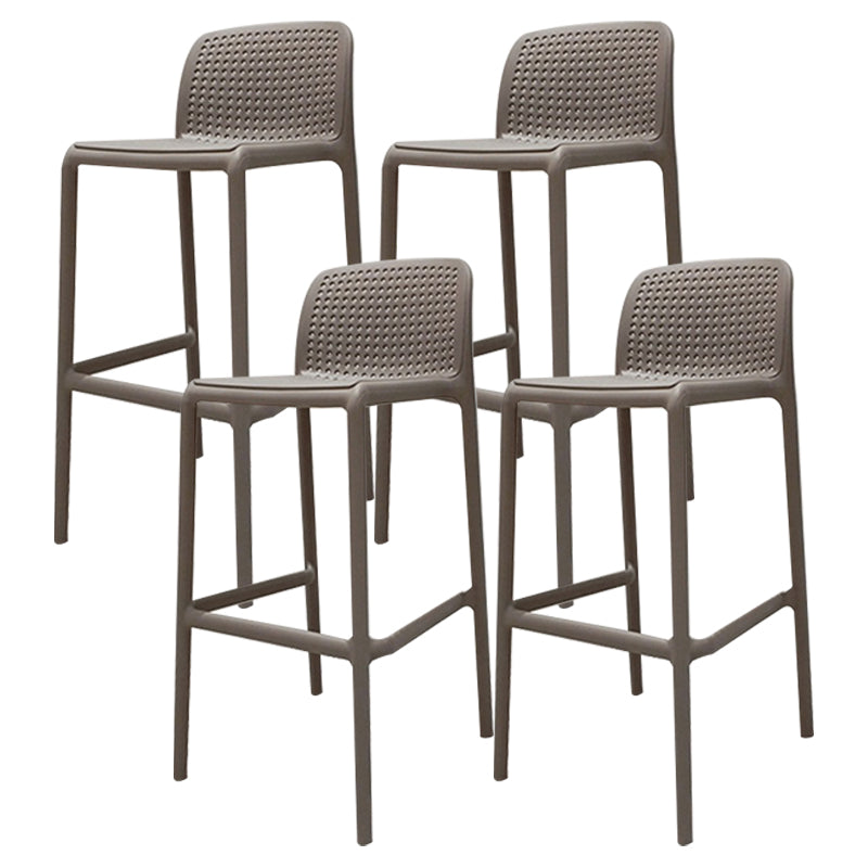 Nordic Macron Barhocker, Kunststoff, 4 Beine, Barhocker für Wohnzimmer, 4er-Set