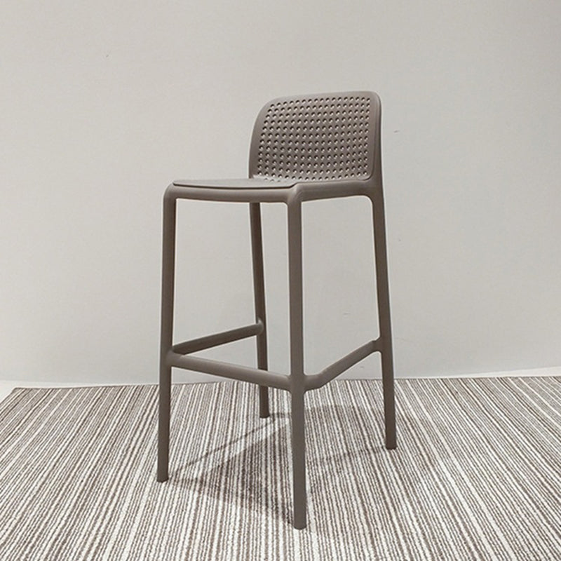 Nordic Macron Barhocker, Kunststoff, 4 Beine, Barhocker für Wohnzimmer, 4er-Set