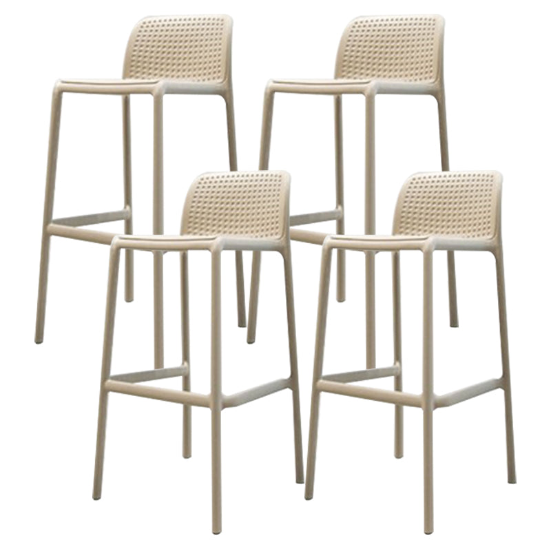 Nordic Macron Barhocker, Kunststoff, 4 Beine, Barhocker für Wohnzimmer, 4er-Set