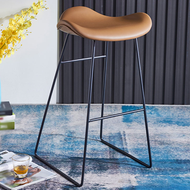 Nordic Ledersitze Barhocker Metallgestell Barhocker für Wohnzimmer