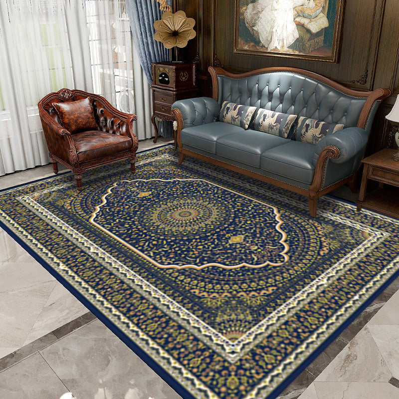 Green Luxury Rug Graphic Rug Non-Slip Backing Rug for Living Room