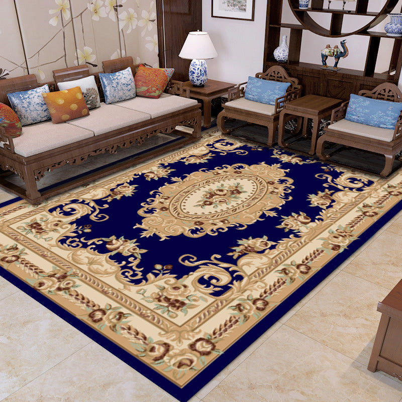 Green Luxury Rug Graphic Rug Non-Slip Backing Rug for Living Room