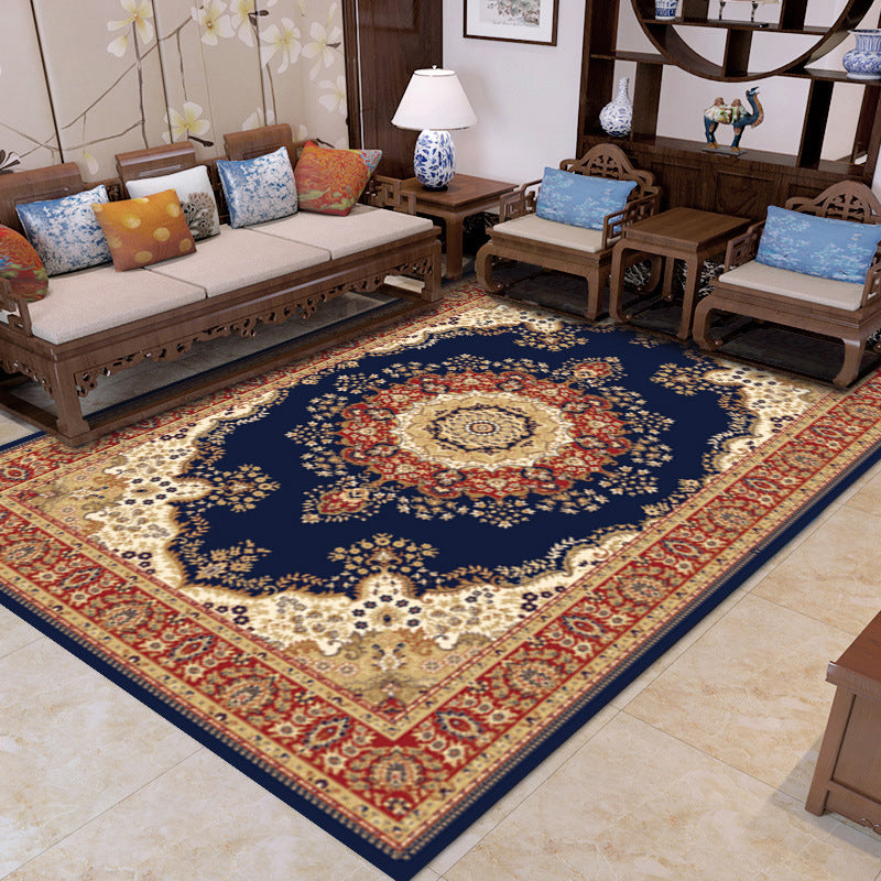 Green Luxury Rug Graphic Rug Non-Slip Backing Rug for Living Room