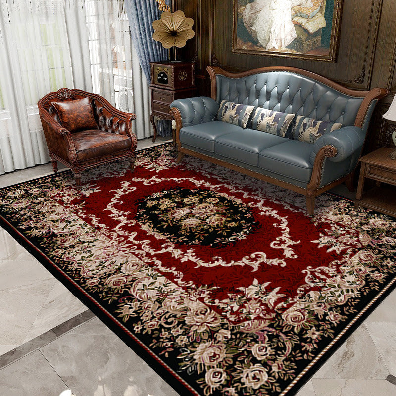 Green Luxury Rug Graphic Rug Non-Slip Backing Rug for Living Room