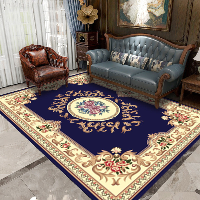 Green Luxury Rug Graphic Rug Non-Slip Backing Rug for Living Room