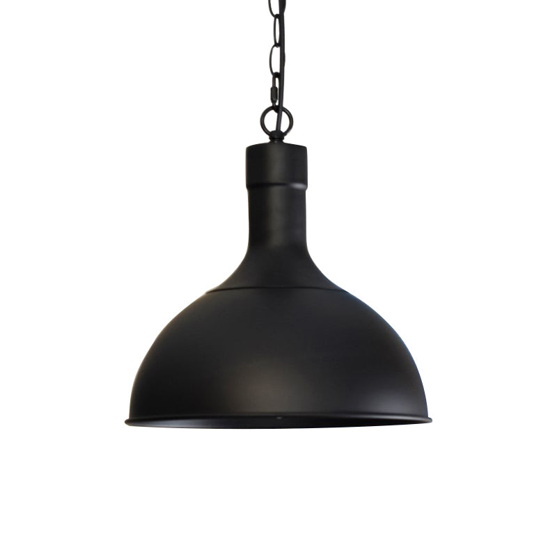 Metal Aged Brass/Black Pendant Lighting Dome Shade 1 Light Vintage Style Hanging Ceiling Lamp for Balcony