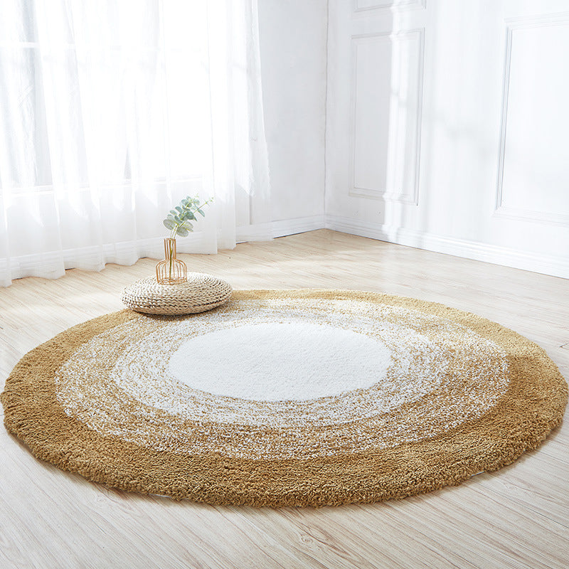 Gray Casual Rug Polyester Gradual Change Rug Non-Slip Backing Rug for Drawing Room
