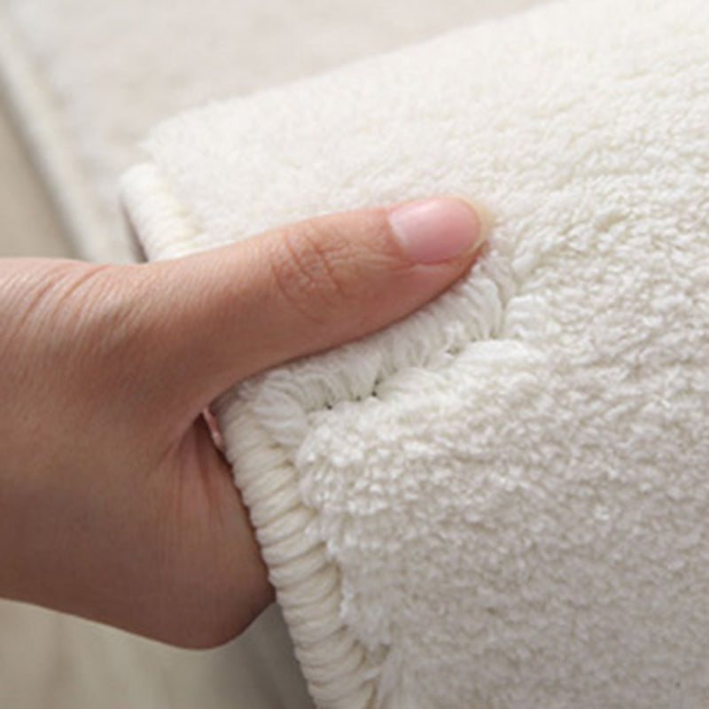 White Casual Rug Polyester Clouds Rug Stain Resistant Rug for Living Room