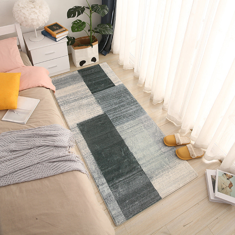 Beige Simple Rug Polyester Graphic Rug Stain Resistant Rug Washable Rug for Living