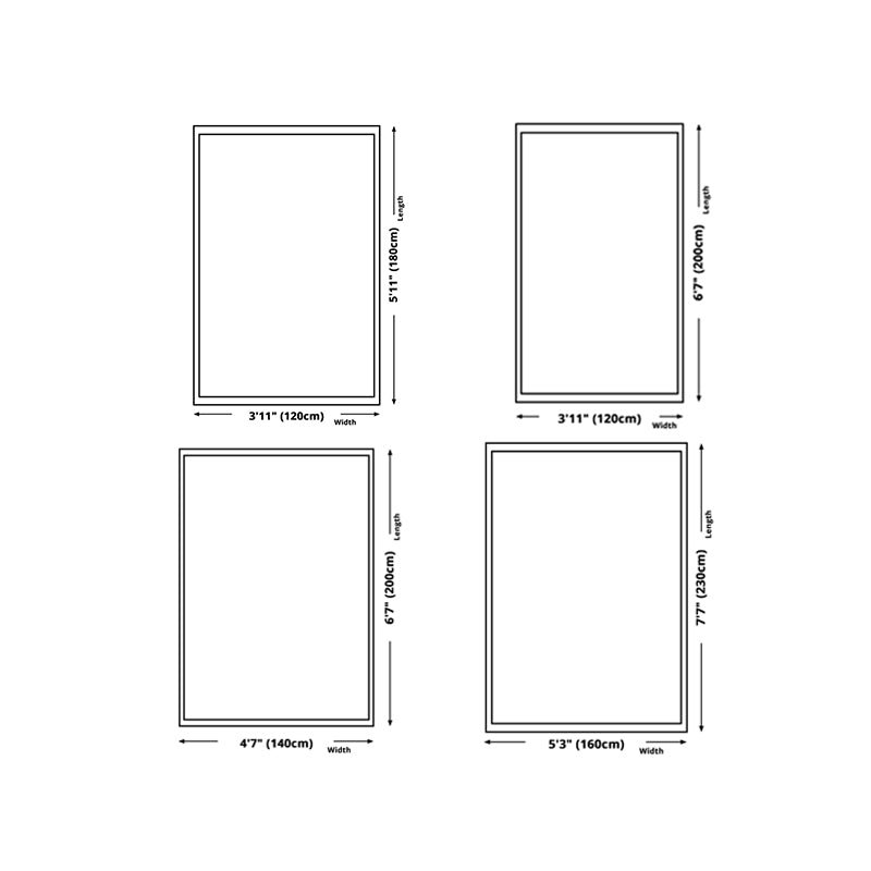 Gold Line Rug Polyester Modern Rug Non-Slip Backing Rug for Living Room