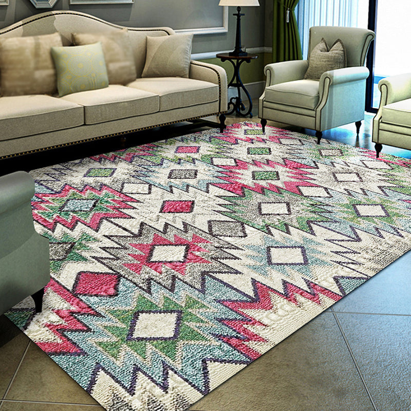 Alfombra de poliéster de alfombra contemporánea azul