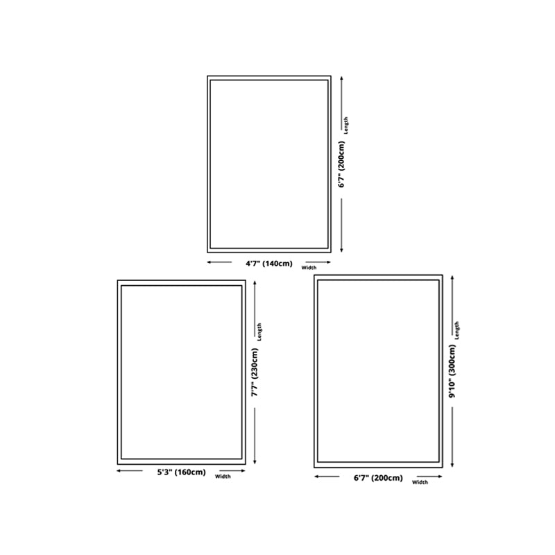 Black Modern Rug Polyester Graphic Rug Non-Slip Backing Rug for Living Room