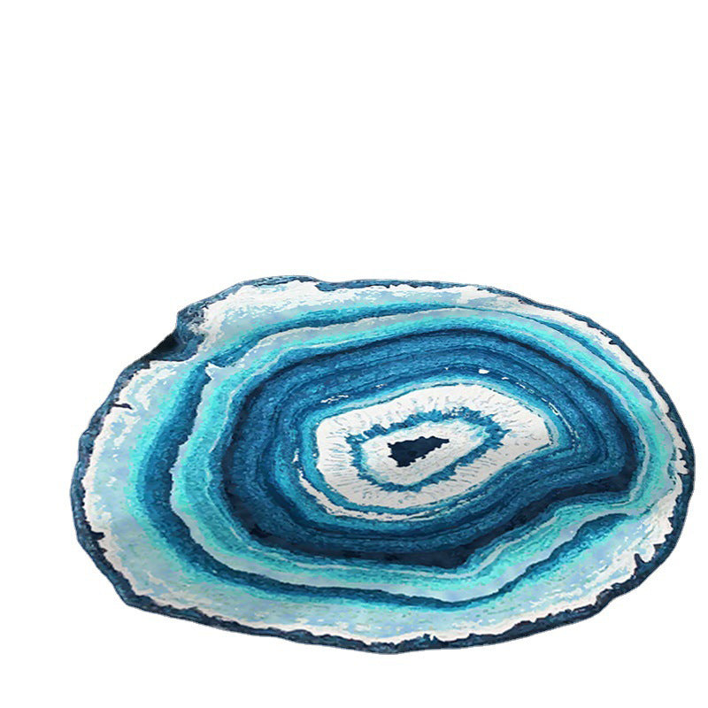 Brown Casual Carpet Polyester Graphic Rug Stain Resistant Rug for Drawing Room