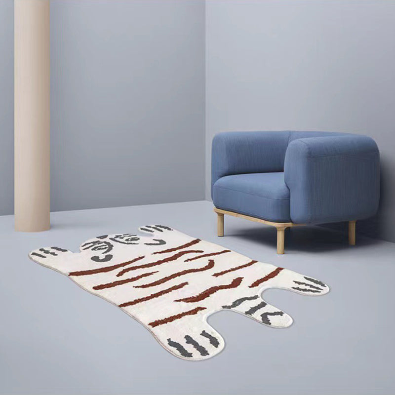 Brown Casual Carpet Polyester Tiger Carpet Stain Resistant Carpet for Drawing Room