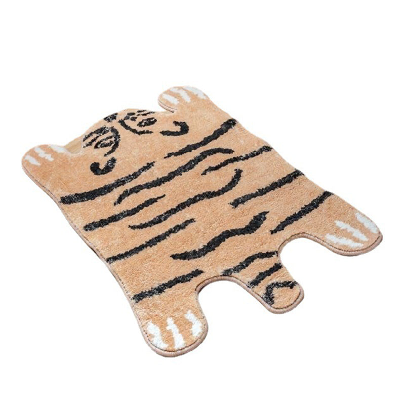 Brown Casual Carpet Polyester Tiger Carpet Stain Resistant Carpet for Drawing Room