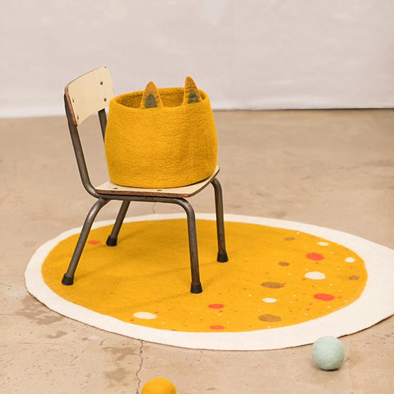 Pink Dot Carpet Polyester Nordic Area Carpet Non-Slip Backing Carpet for Living Room