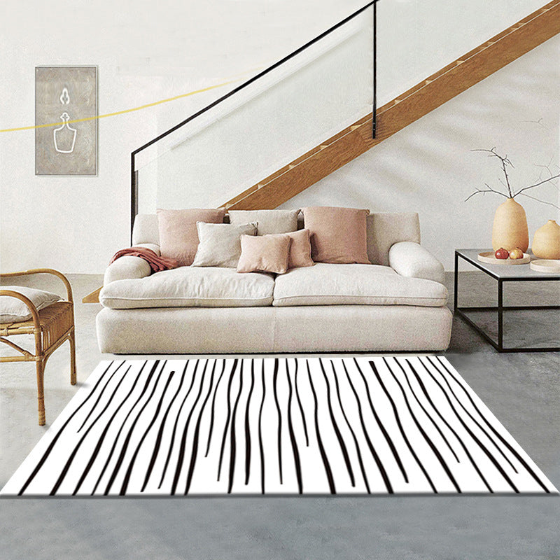 Nordic Style Indoor Polyester Rug Area Rug Anti-Slip Backing Carpet for Bedroom