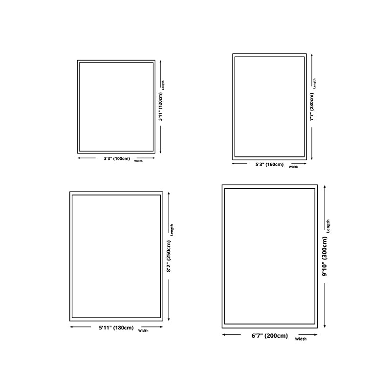 Nordic Style Indoor Polyester Rug Area Rug Anti-Slip Backing Carpet for Bedroom