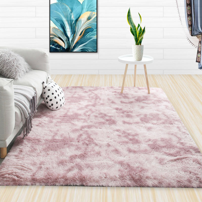 Simple Tie Dye Living Room Rug Polyester Carpet Anti-Slip Washable Area Rug for Decoration