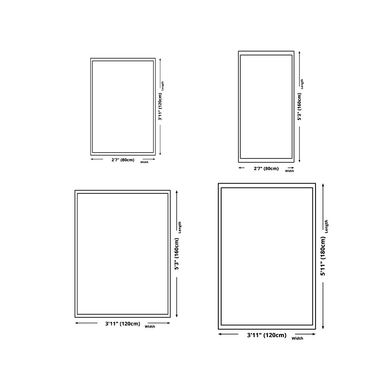 White Modern Rug Polyester Pattern Rug Stain Resistant Rug for Home Decor