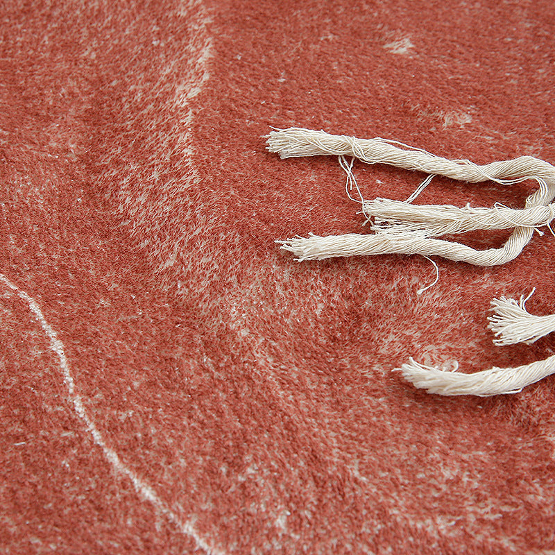 Dark Brown Modern Rug Polyester Color Block Area Rug Stain Resistant Rug for Drawing Room