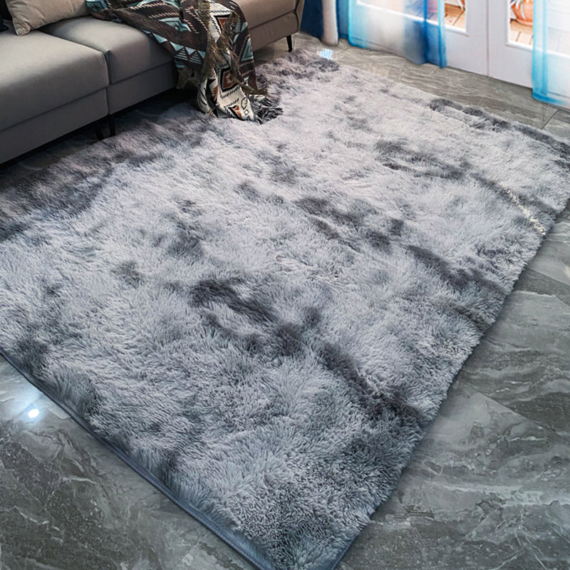 Light Pink Gradual Change Rug Polyester Simple Rug Washable Rug for Drawing Room