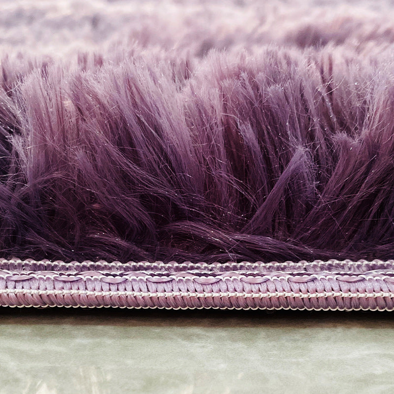 Light Pink Gradual Change Rug Polyester Simple Rug Washable Rug for Drawing Room