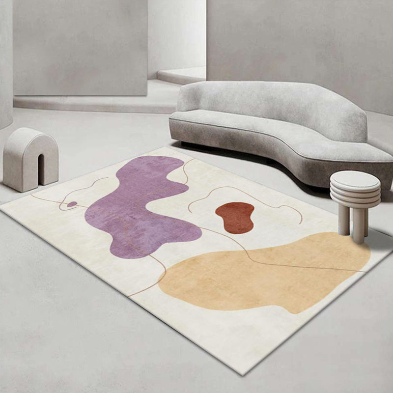 Carpet Washable Nordic Rug Polyester Stain Resistant Indoor Rug for Living Room