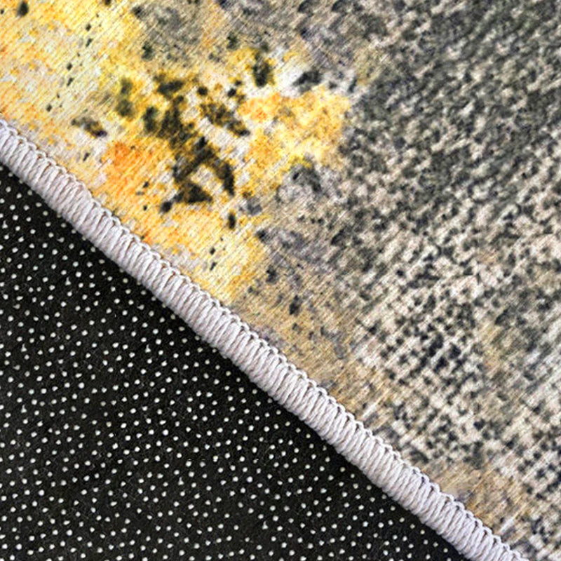 Light Gold Modern Rug Polyester Graphic Rug Washable Rug for Drawing Room