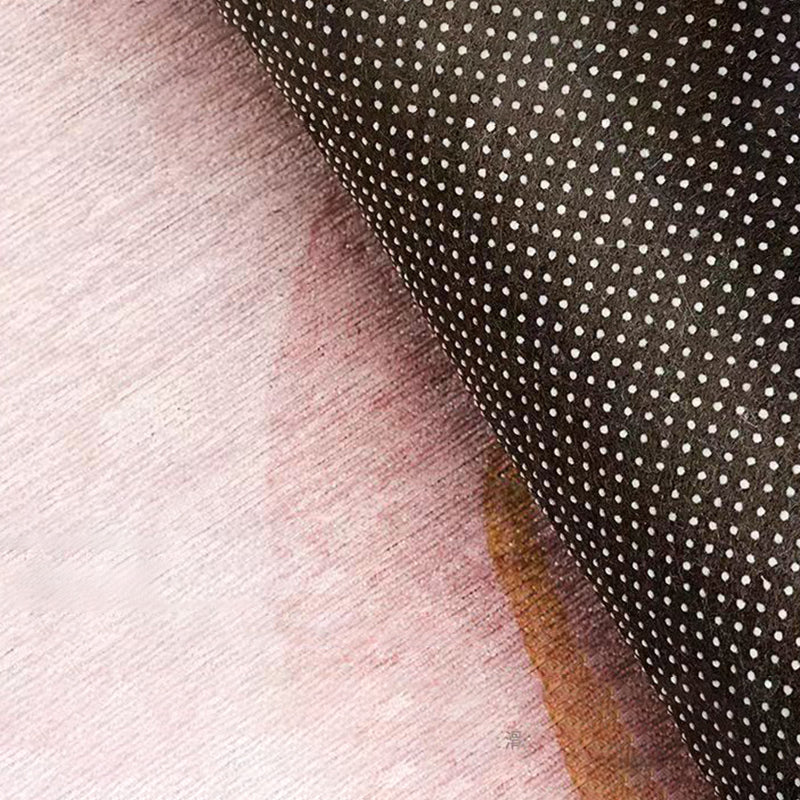 Tapis bloc de couleur rose en Polyester, style nordique, résistant aux taches, pour la décoration de la maison
