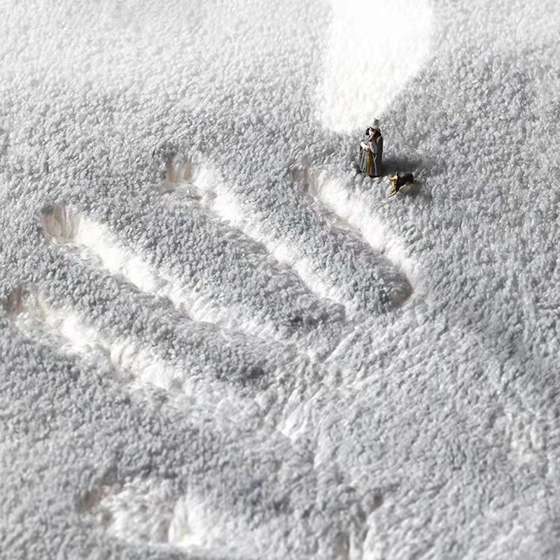 Orange Kids Rug Polyester Animal Rug Stain Resistant Rug for Living Room