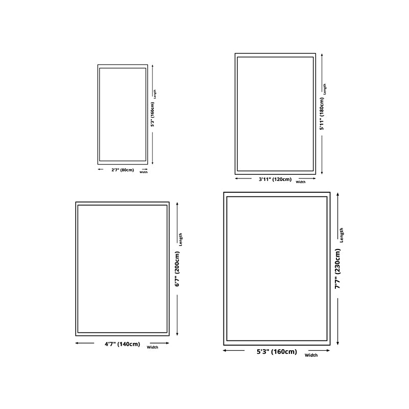 Black Modern Rug Polyester Grid Indoor Rug Washable Rug for Living Room