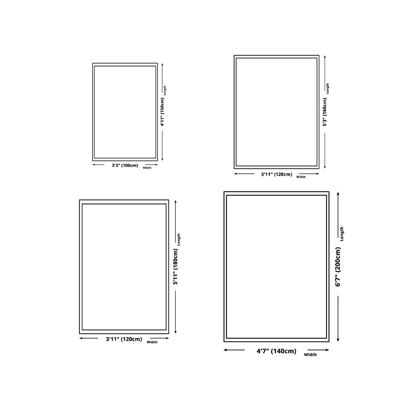 Dark Gray Modern Rug Polyester Graphic Indoor Rug Stain Resistant Rug for Living Room