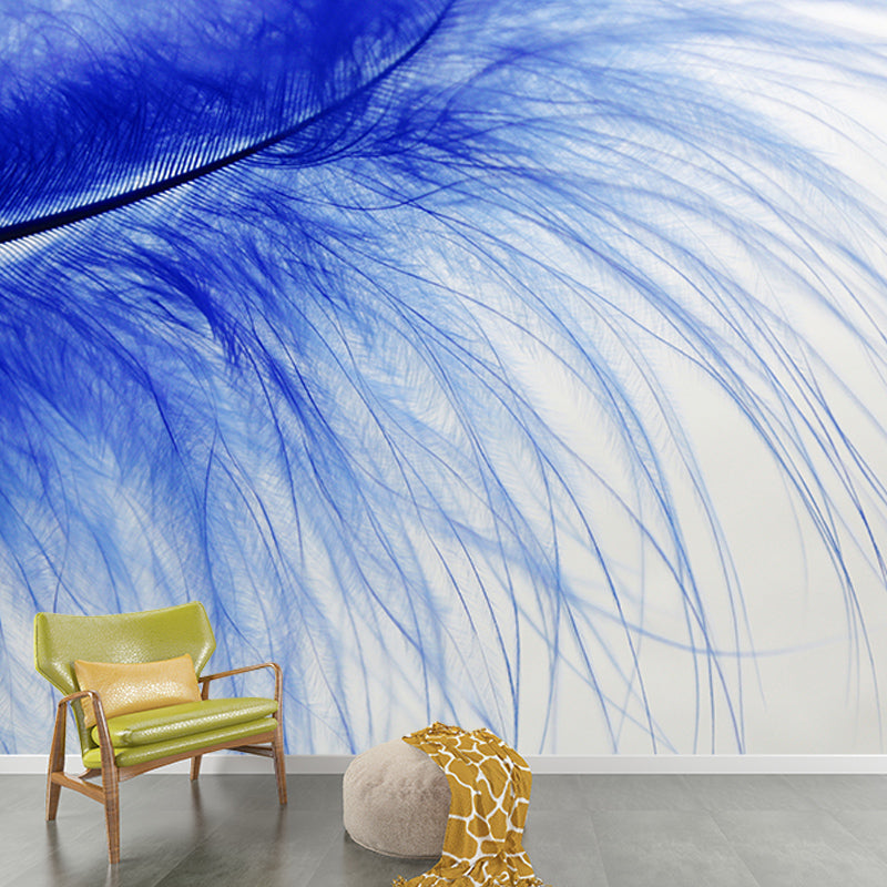 Feather Photo Mural Wallpaper Water Resistant, Personalized Size Available