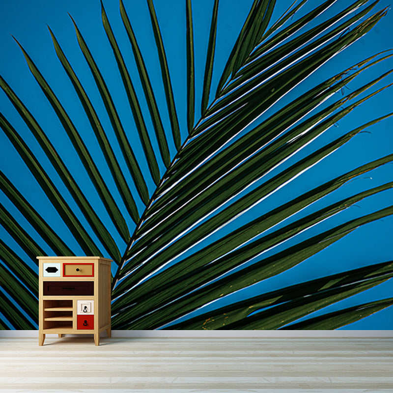 Tropical Plants Mural Wallpaper for Reading Room Modern Wall Covering for Home