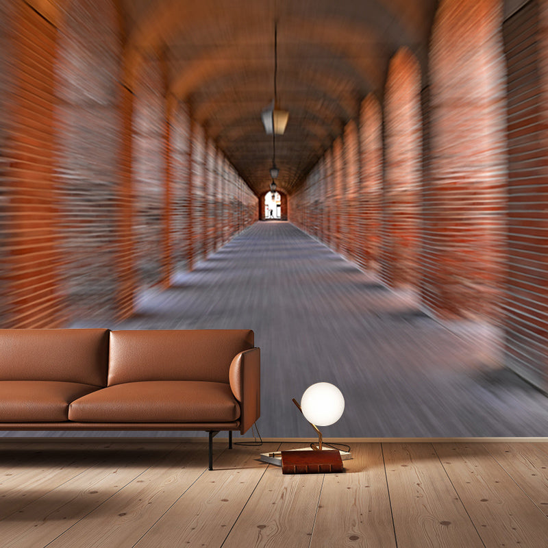 Lift Wallpaper Space Extension Mural in Light Color Wall Covering for Living Room