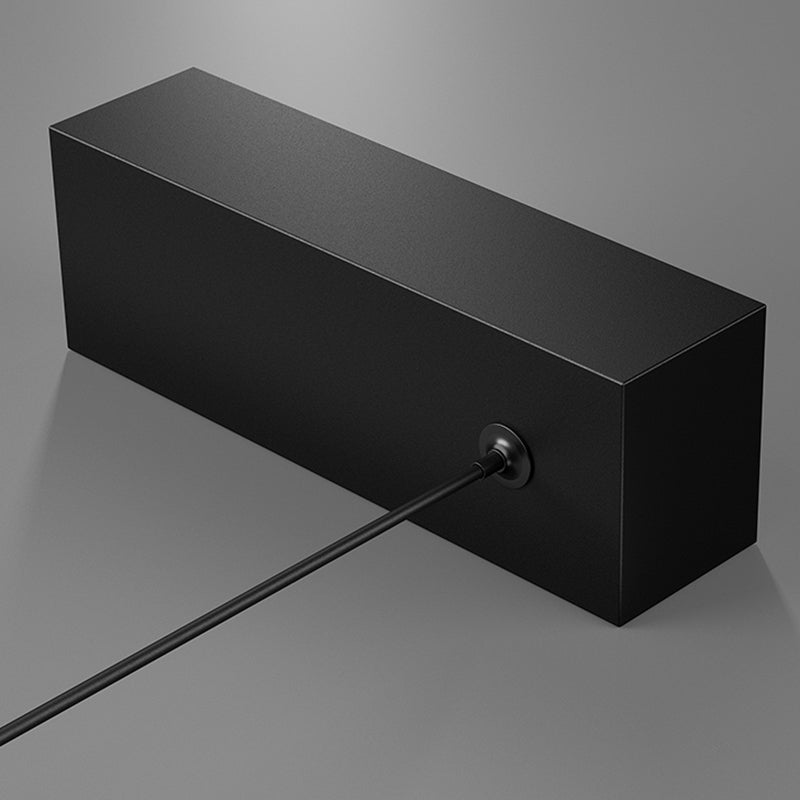 Black Modern LED Island Lighting Linear Aluminum Chandelier Light Fixture for Dining Room